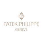 Les mots "Patek Philippe" puis "Genève" sont inscrits en beige au-dessous d'une croix de Calatrava.
